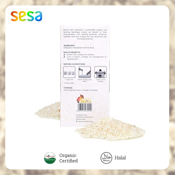 

540ffiepp Fragrance Organic White Rice Bionic Farm 1Kg 244Q40112