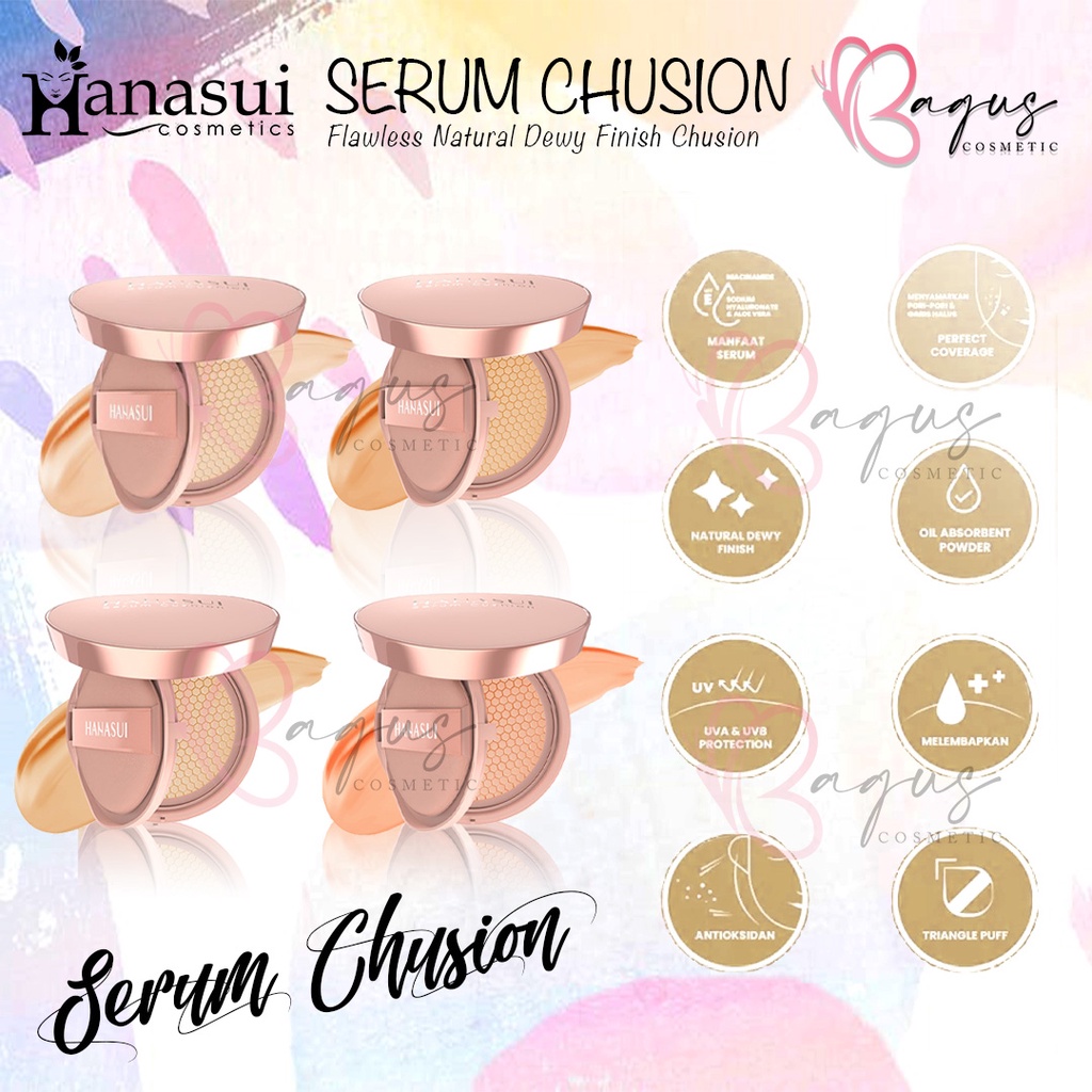 ⭐BAGUS⭐ HANASUI SERUM SOULMATTE CUSHION 15GR  | Flawless Natural Dewy Finish BB Chusion