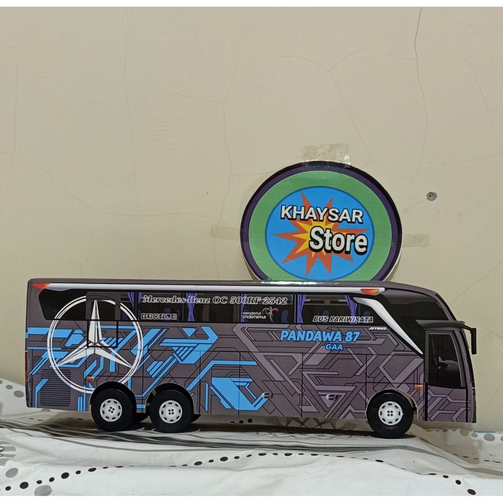 miniatur bus bis double deker pandawa 87 UHD