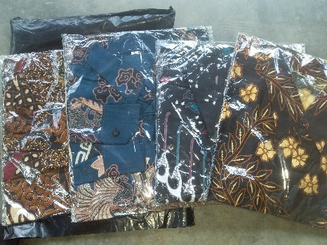 Kupu Dimensi Kemeja Batik Pria Lengan Panjang Coklat Abu M L Xl Xxl
