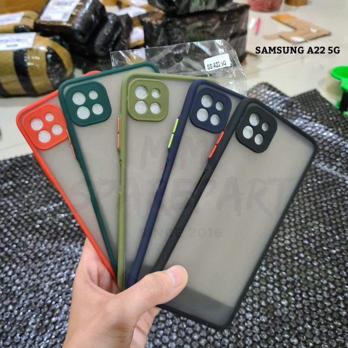 (COD) Case HP Samsung A22 5G Dove + Kamera Matte Macaron Kondom CasinG 040821MM