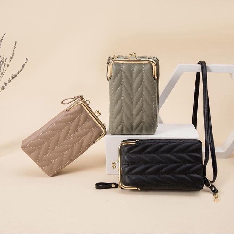 Tas Selempang Kulit Wanita Dompet Hp Cewek Tas Multifungsi Mini Bag C268 ,,.
