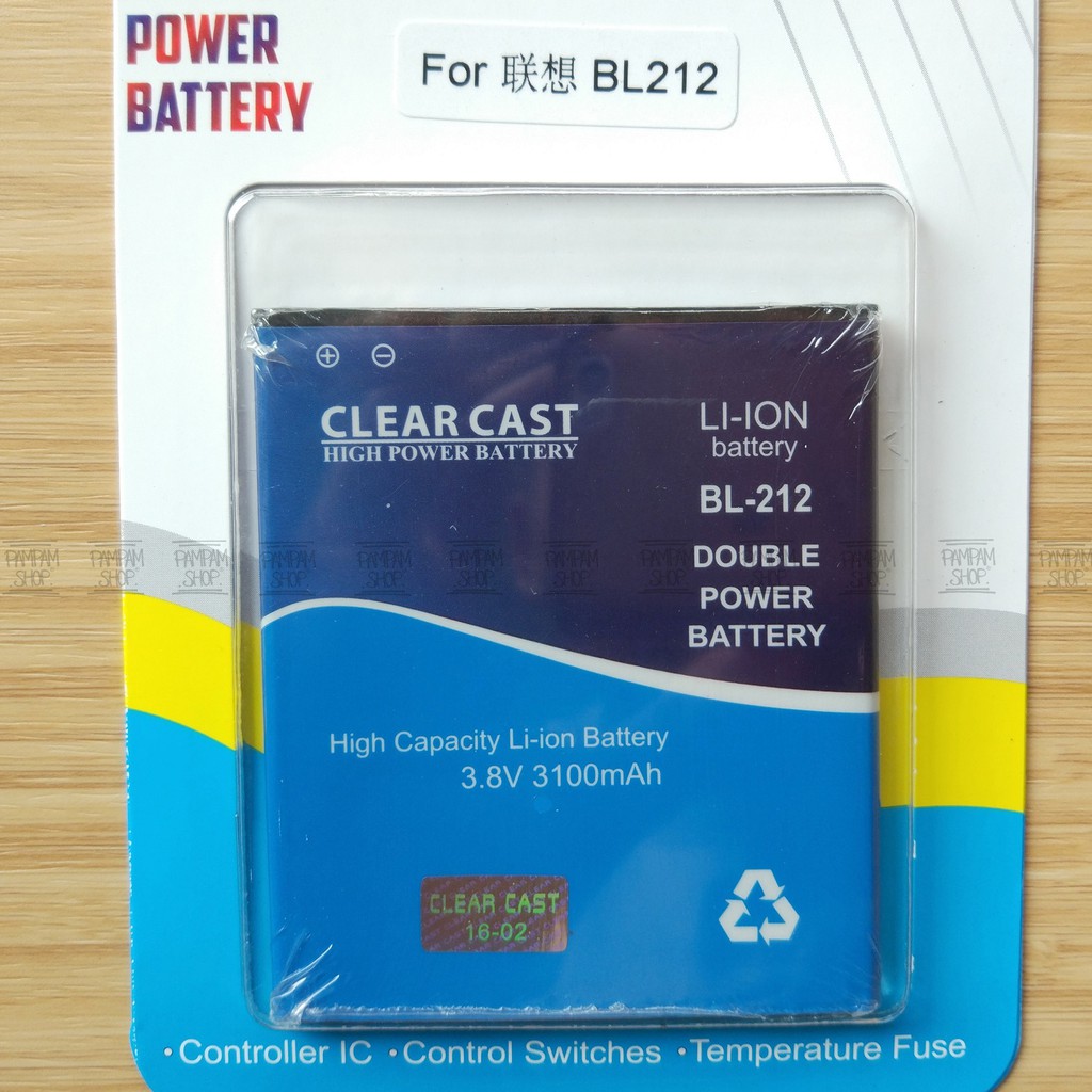 Baterai Clear Cast Double Power Original Lenovo BL212 A708 S898T A628T Batre Batai HP Ori BL 212