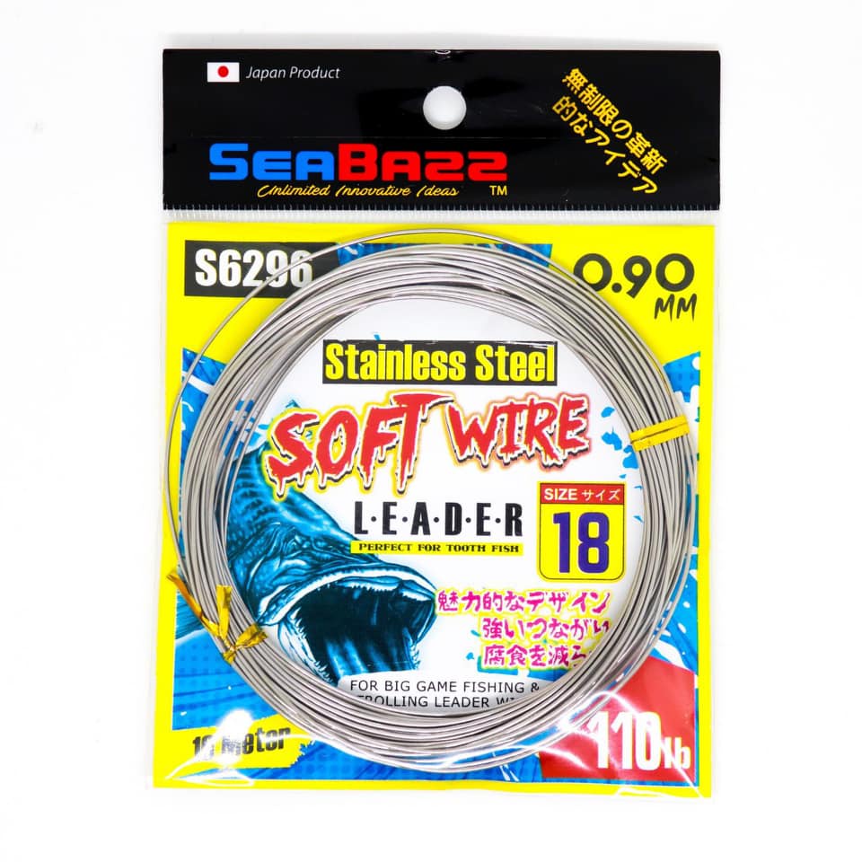 SEABAZZ STAINLESS STEEL SOFT WIRE LEADER S6296