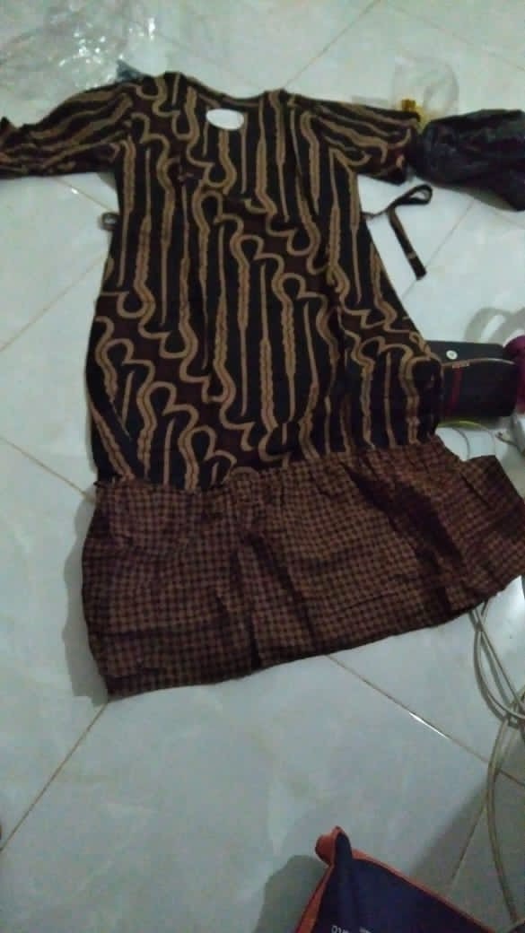 Gamis Genes Sogan Batik Modern Muslim Maxi Pesta Kondangan Seragaman Gamis Batik