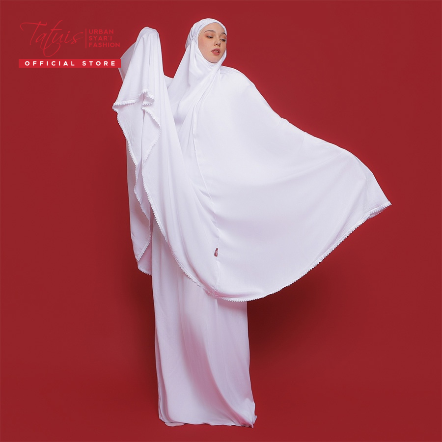 Tatuis Mukena Shiva 093 white Dewasa Maxi Jumbo Love Series