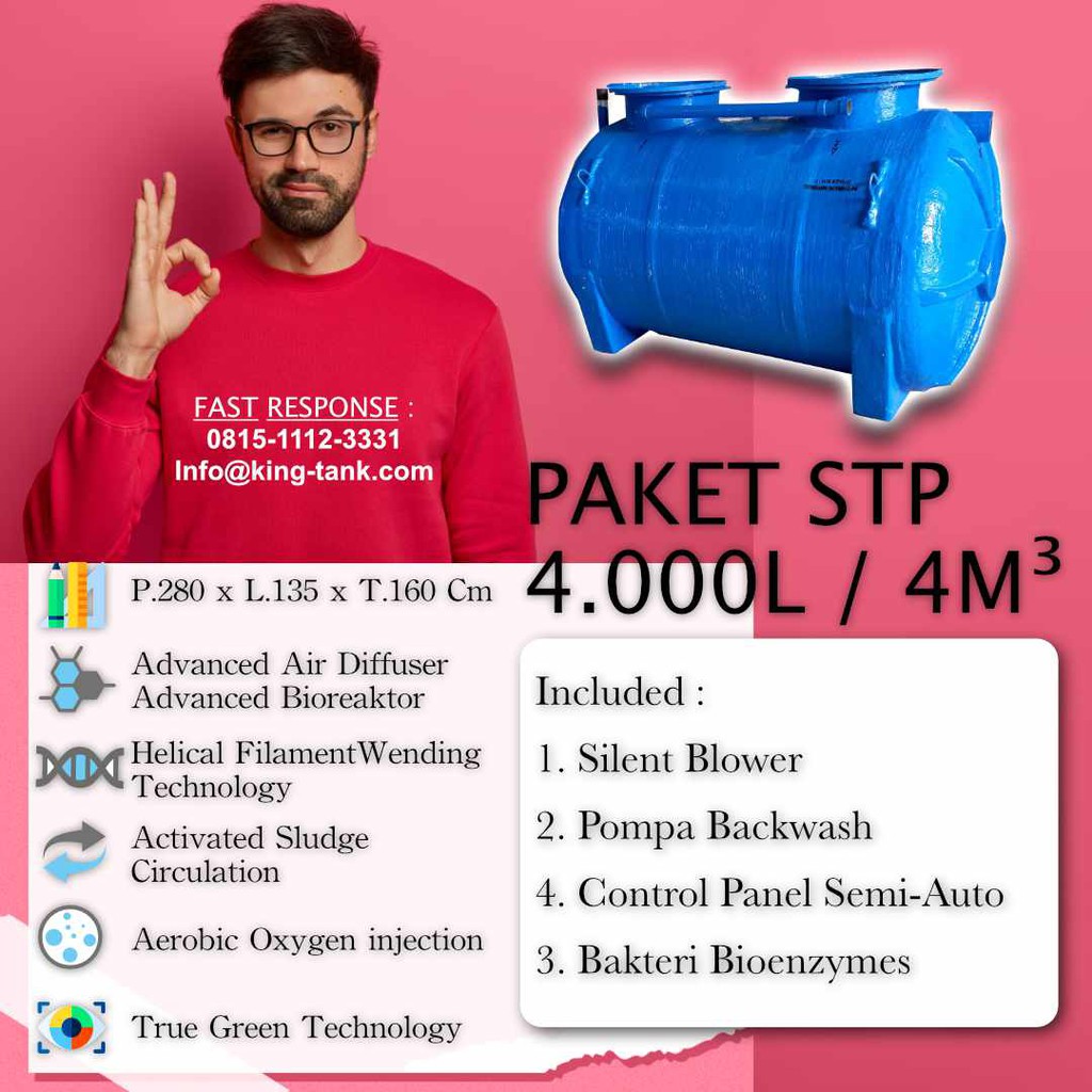 BIOTECH IPAL SEPTICTANK 4000 Liter / 4M3