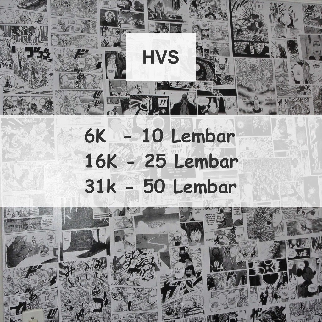 Jual Poster Anime Manga Wall Hvs Komik Custom Request Indonesia Shopee Indonesia