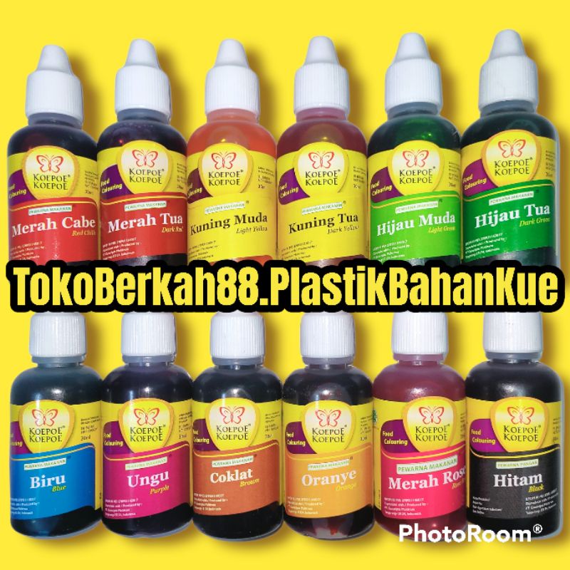 

PROMO MURAH..!! PEWARNA MAKANAN KOEPOE KOEPOE UK. 30 ML