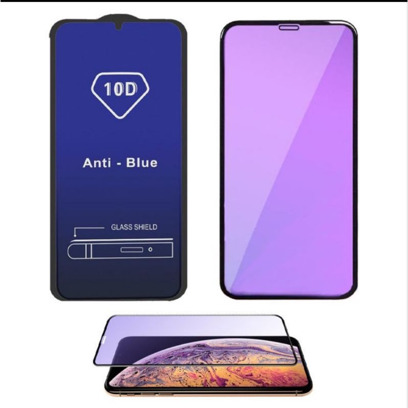 Tempered Glass TG Anti Radiasi Blue Light Full Xiaomi Redmi Note 8 Note 9 Note 10 9A Anti Gores Layar