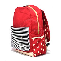 Tas Ransel Wanita Kanvas Premium/ Tas Backpack Wanita/ Tas Ransel Kuliah Keren / Korean Bag JS-605