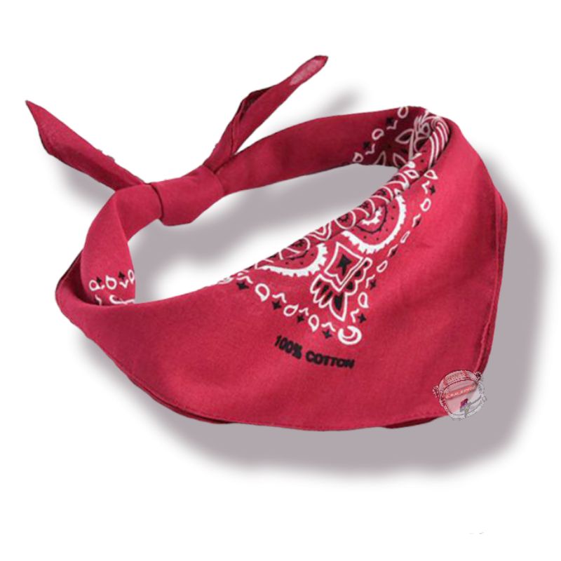 Masker Slayer Bandana Saputangan Retro Maroon / Slayer Multifungsi Segi Empat