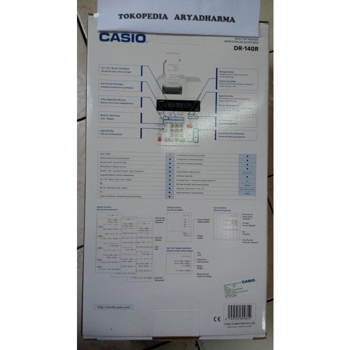 

PROMO! Kalkulator Kasir Struk CASIO DR140R 14 Digit |Kalkulator