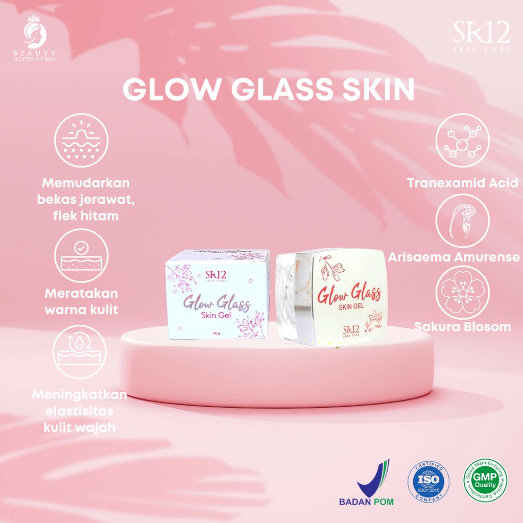 Glow Glass Skin Gel Premium Glasskin Brightening Krim Pemutih Penghilang Bintik Wajah Penghilang Flek Hitam diWajah Brightening Moisture Gel Cream Cream Gel Cream Glowing