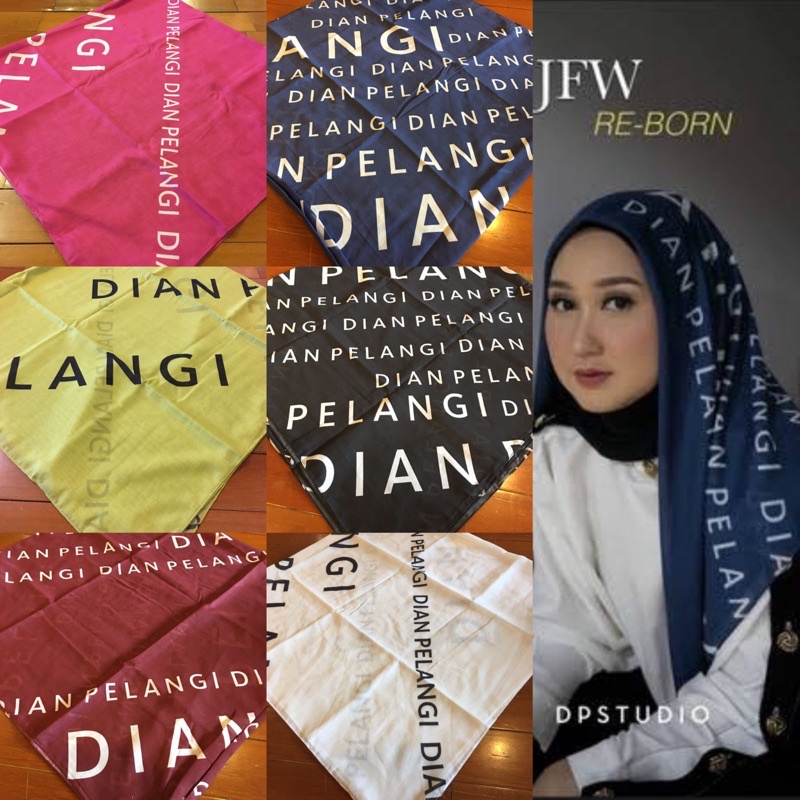 Jilbab DP Studio By Dian Pelangi ( Original ) Scraf Kerudung Pashmina Selendang