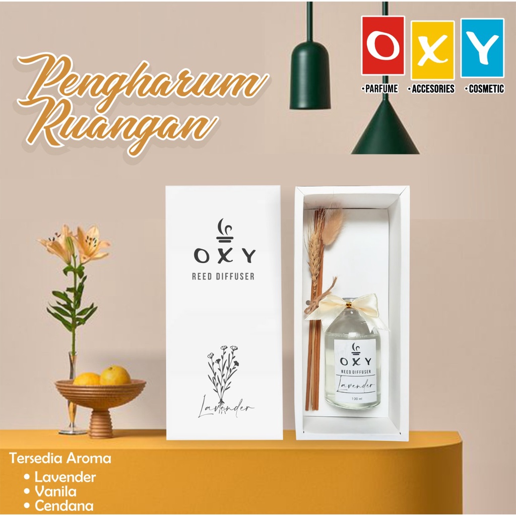 Parfum Ruangan Diffuser Aromaterapi 100mL Pengharum Ruang kamar mandi Reed Sticks Rattan Reed Difuse