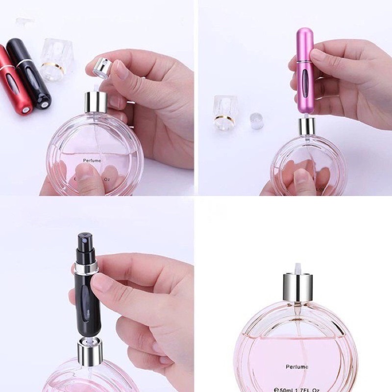 Botol Parfum Refill Mini 5ml Botol Spray Aluminium Travel Isi Ulang