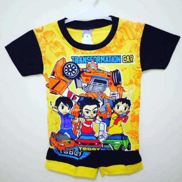 Baju tobot/kaos tobot/setelan anak tobot/baju anak tobot/baju karakter tobot/baju anak laki