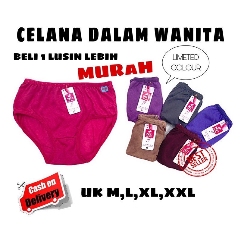 COD 1 LUSIN CD CELANA DALAM KANCUT NI ONE BAHAN KATUN ADEM UNDIES WANITA DEWASA MURAH KANCUT SEMPAK