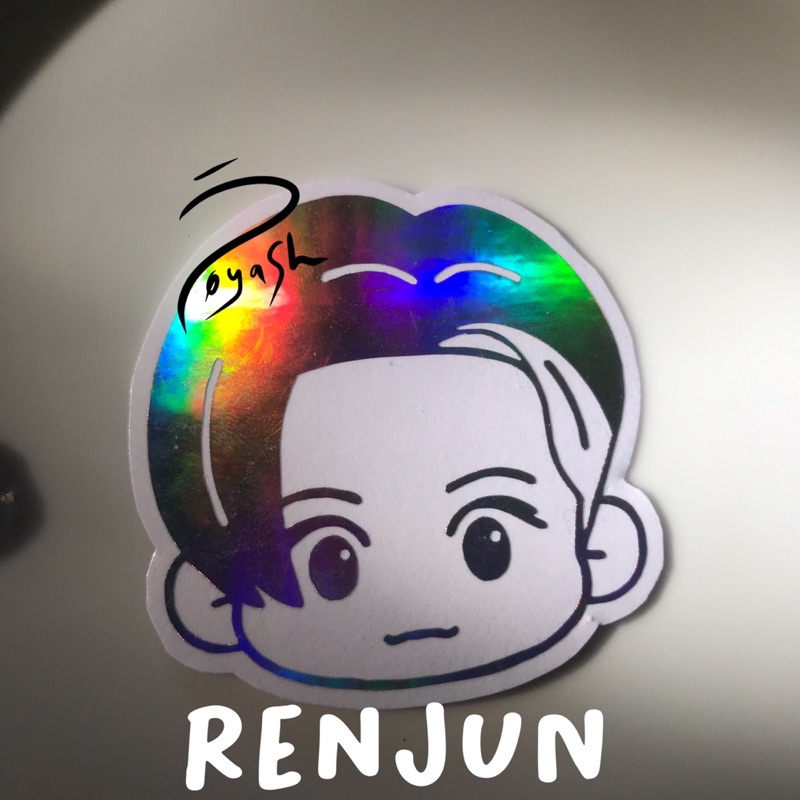 N C T CAFE 7 DREAM LIGHSTICK STICKER REFLECTIVE / STIKER HOLOGRAM N C T