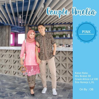 KEBAYA COUPLE SEMI PRANCIS Katun  BAHAN  KEBAYA SEMI FRANCE 