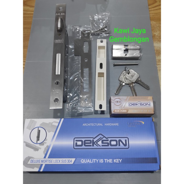 Kunci Pintu - Kunci Pintu Bodi Pelor Lock Body Ss Dekson 8485 Rl Dengan Silinder