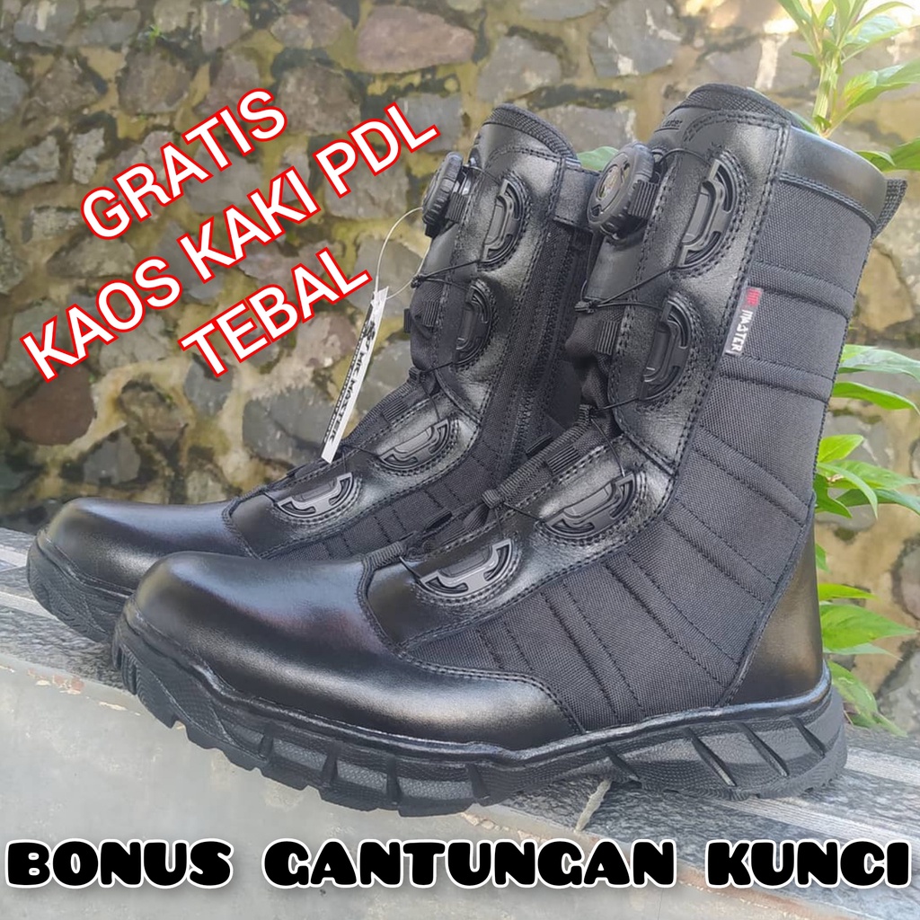 SEPATU PDL TALI PUTAR NINJA MR. MASTER KULIT ASLI SEPATU PDL DINAS TNI POLRI SECURITY SATPAM