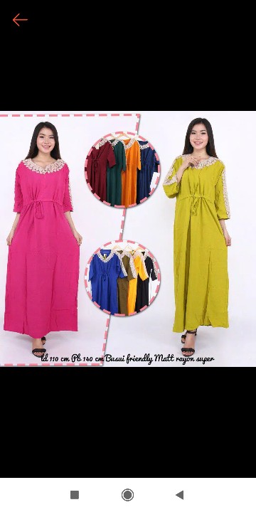 Bisa Pilih Warna! [cod] Longdres Maura Batik Cap | Gamis Batik | Baju Wanita