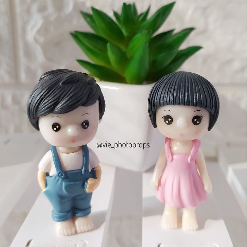 1 Pasang Miniatur Couple Props Foto / Properti Fotografi