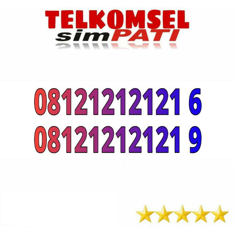 nomor cantik TELKOMSEL simpati 08121212121