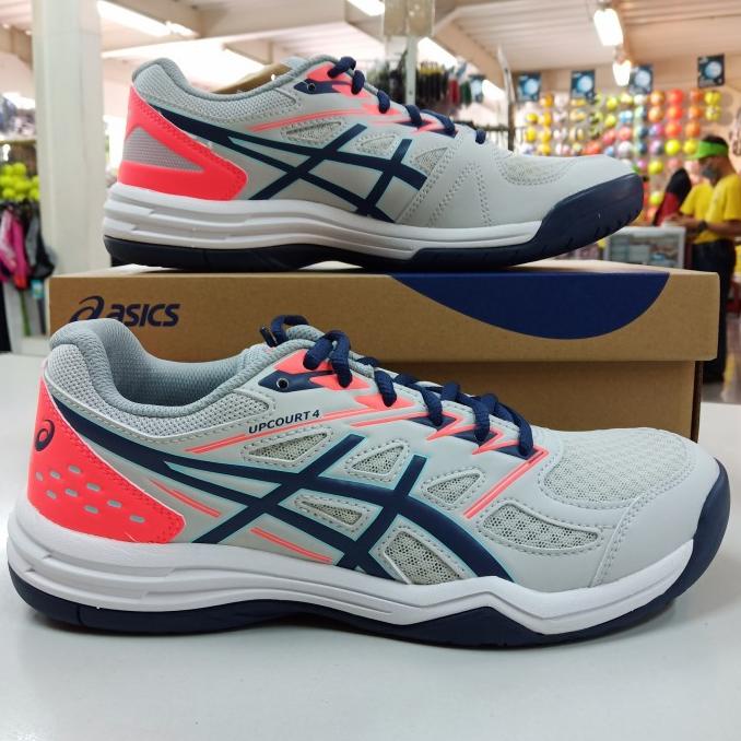 ```````] Sepatu shoes badminton volley squash Asics upcourt 4 original grey