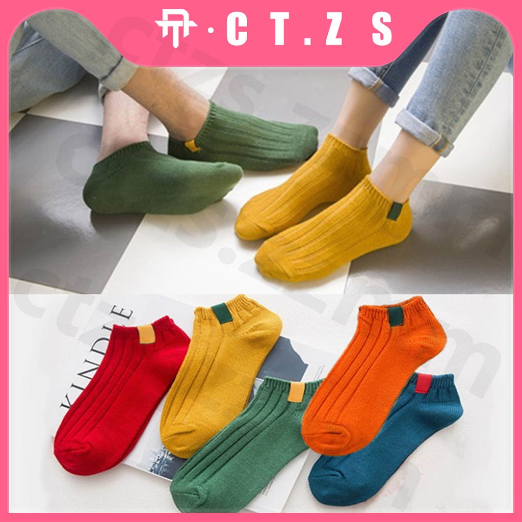 【CT】Kaos Kaki Polos 6 Garis Unisex Fashion Wanita/Pria Kaos Kaki  Murah #kk 16