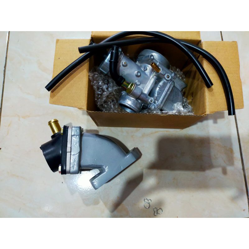 Intake Manipol Vespa Model Kodok Set Carburator Karbu PE 28