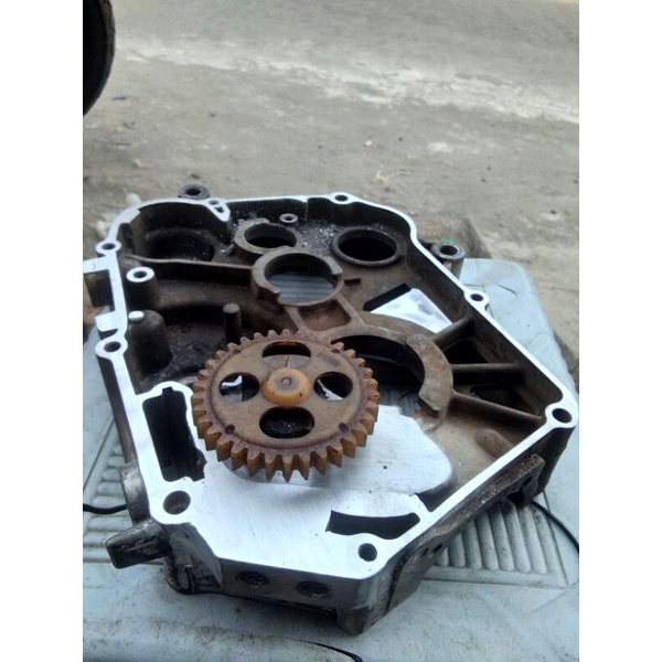 kalter krengkes kanan modif pompa oli mio plus jalur oil cooler pnp honda astrea grand prima cseris 