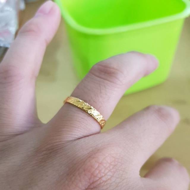 Emas 24 Karat / Emas Murni - Cincin ukir