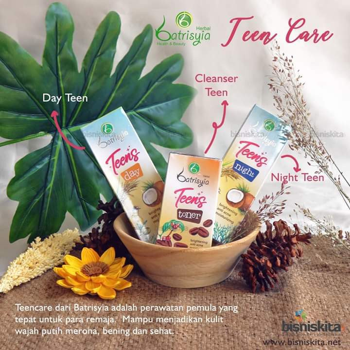 Paket Teens Care Batrisyia Herbal (Day Cream, Night Cream, Toner)