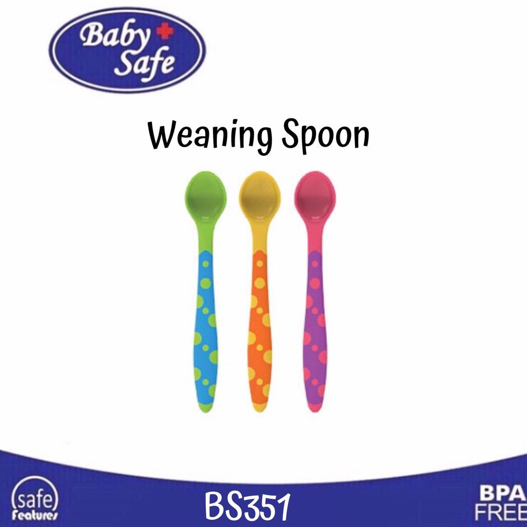 Baby Safe Weaning Spoons / Sendok Makan Bayi Isi 3pcs BS351