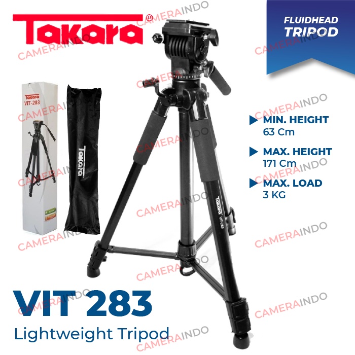 Tripod TAKARA VIT 283 Professional Photo Video Tripod DSLR Kamera