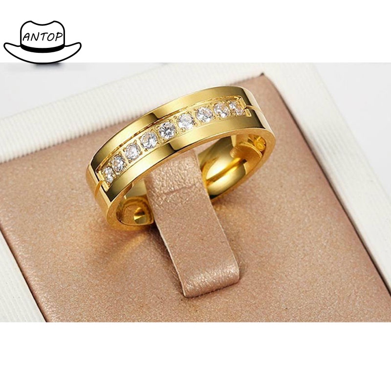 Satu Cincin Pertunangan Cincin Kawin Fashion Korea Untuk Pria Dan Wanita ANTOP