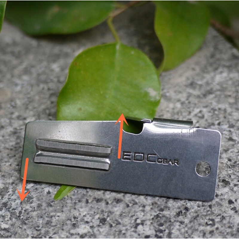 {LUCKID}2&quot; Double Peeler Stainless Steel 2 in 1 EDC Pocket Multi Tool Outdoor Can Opener