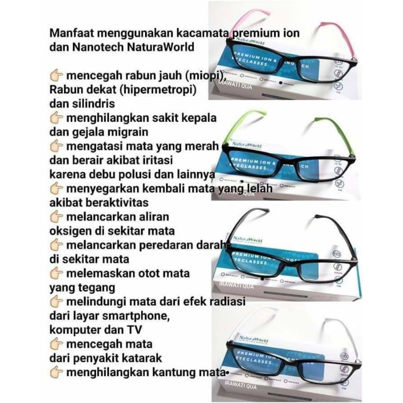 Kacamata Ion Nano Eyeglasses Naturaword