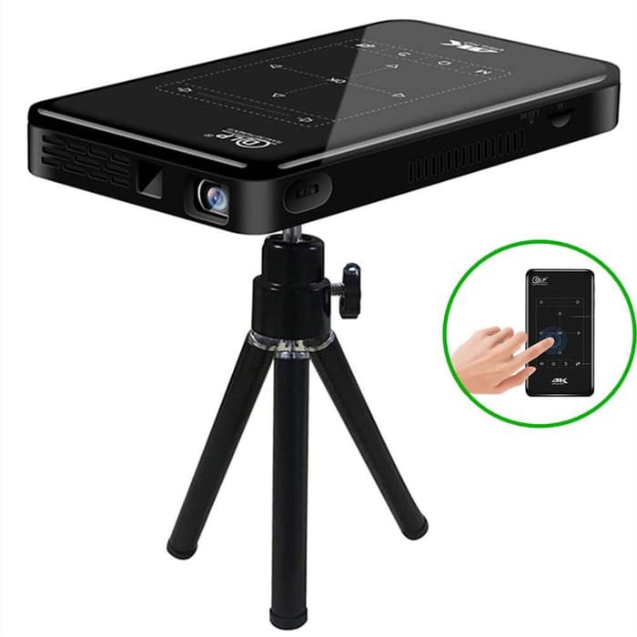 PROYEKTOR DLP MINI SMART PROJECTOR DLP P-09 ANDROID WIFI 6.0 S905X 1GB/8GB 200inc