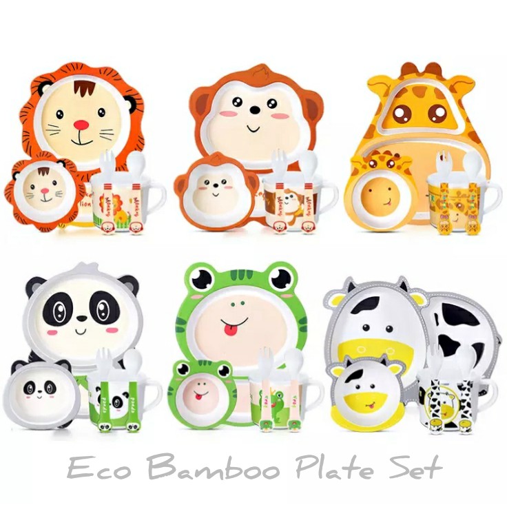 Eco Bamboo Plate Set/ Piring Mangkok Bayi