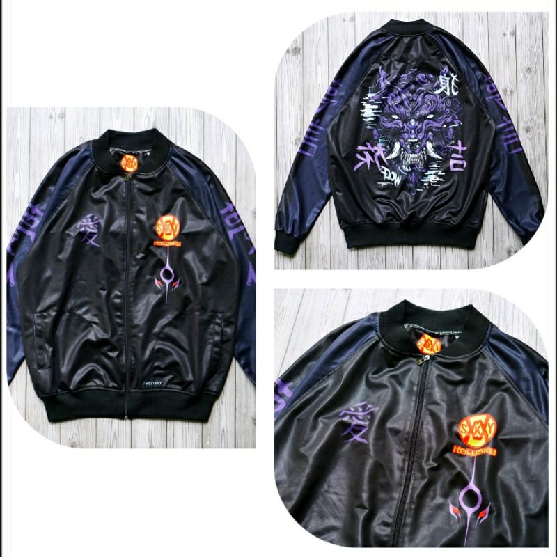 varsity jaket baseball pria wanita sukajan terbaru real pic original