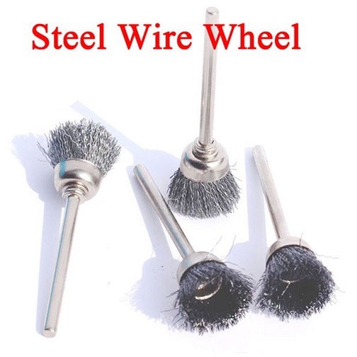 Sikat Kawat Brush Wire Bentuk Mangkok Baja Besi Cleaning Dremel Mini Grinder Kokoh Besi