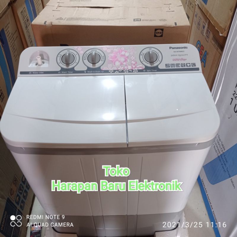 Jual Mesin Cuci Panasonic 2 Tabung Na W76bbz2 Kapasitas 7kg Promo Indonesia Shopee Indonesia
