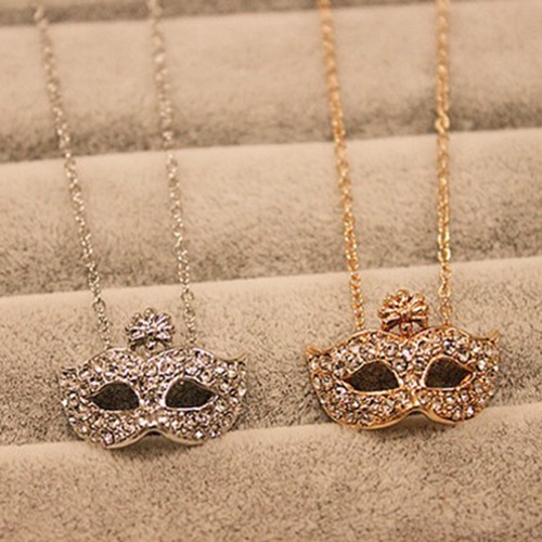 Hu Hu Hu Hu Hu Alat Bantu Pasang Kacamata♡ Kalung Wanita Liontin Topeng Rubah Gaya Vintage Bohemia Untuk Hadiah Natal