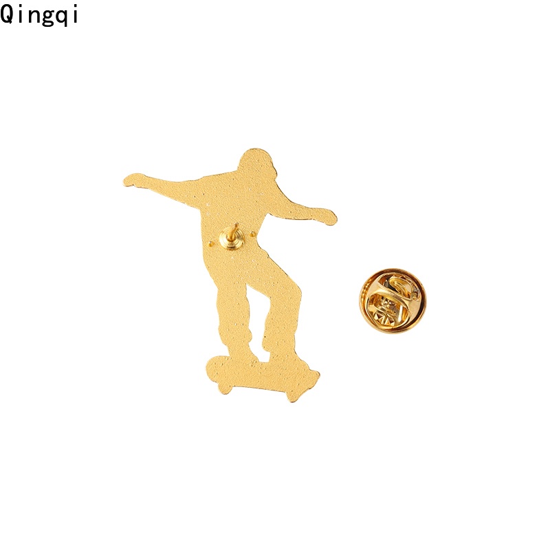 Bros Pin Enamel Desain Kartun Skateboard Boy Untuk Hadiah