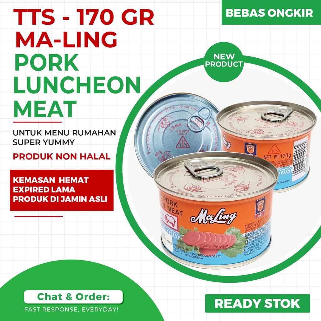 Exp Lama (COD) Ham Maling TTS 170 gr ( Ukuran Kecil ) / Maling TTS 170 gr Ham Pork Berkualitas