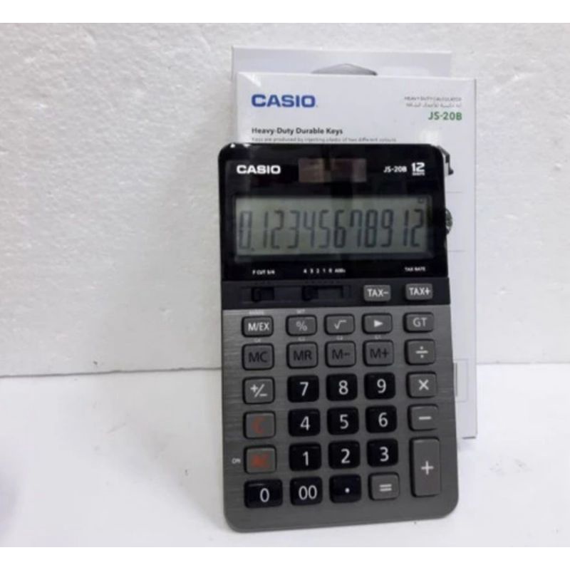 

CASIO KALKULATOR 12 DIGIT JS 20 B HEAVY DUTY TAX CALCULATOR